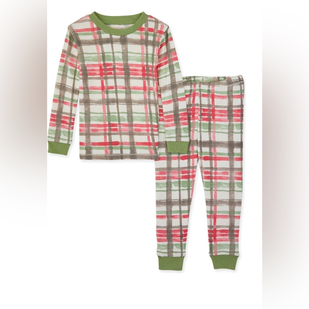 Burt’s Bees plaid 2 piece pajama set